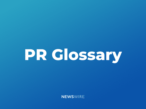 Newswire-branded Image that reads "PR Glossary"