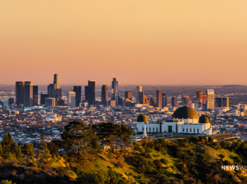 Picture of Los Angeles skyline. Image used for a Newswire blog highlighting the top media outlets in California.