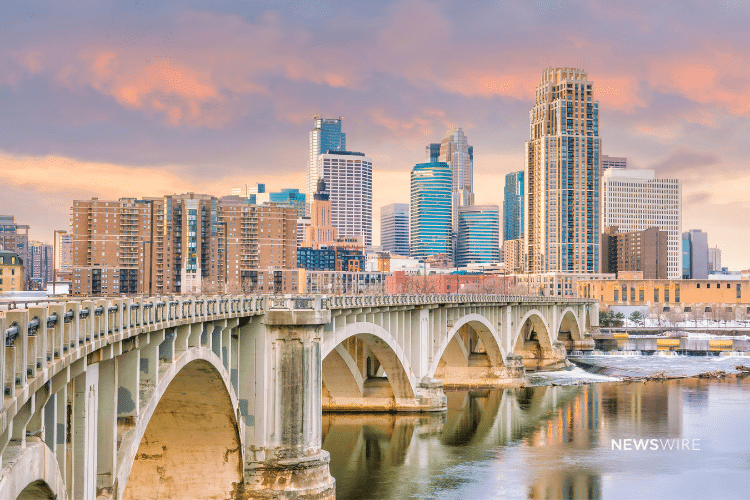 Minneapolis, Minnesota skyline. Image is being used for a Newswire blog post about the Top Media Outlets in Minnesota.