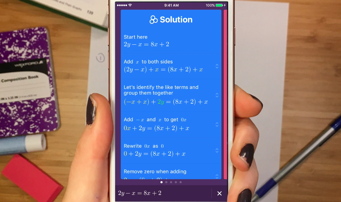 Math homework help app