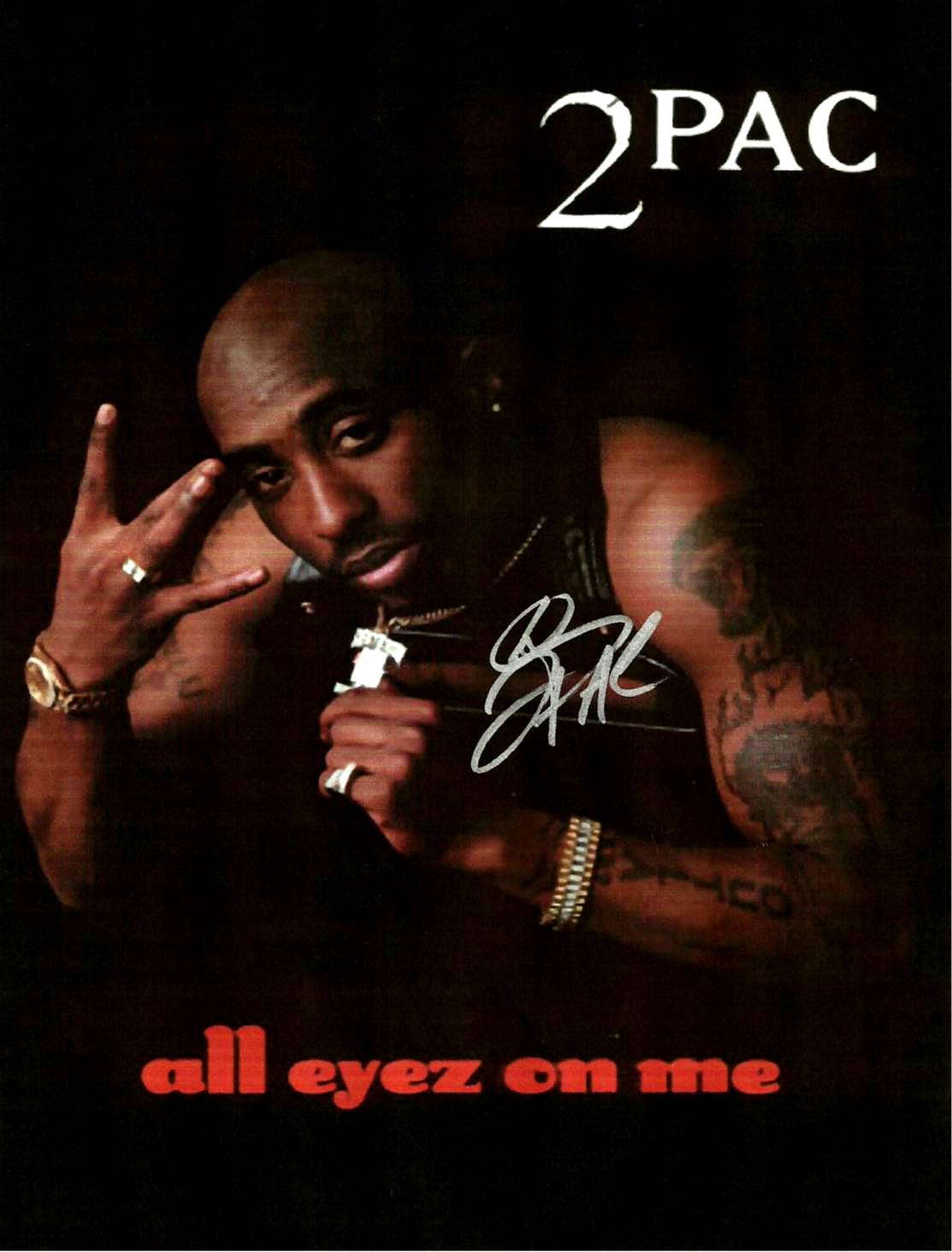 Tupac Shakur Autograph Signed Poster Company Newsroom of