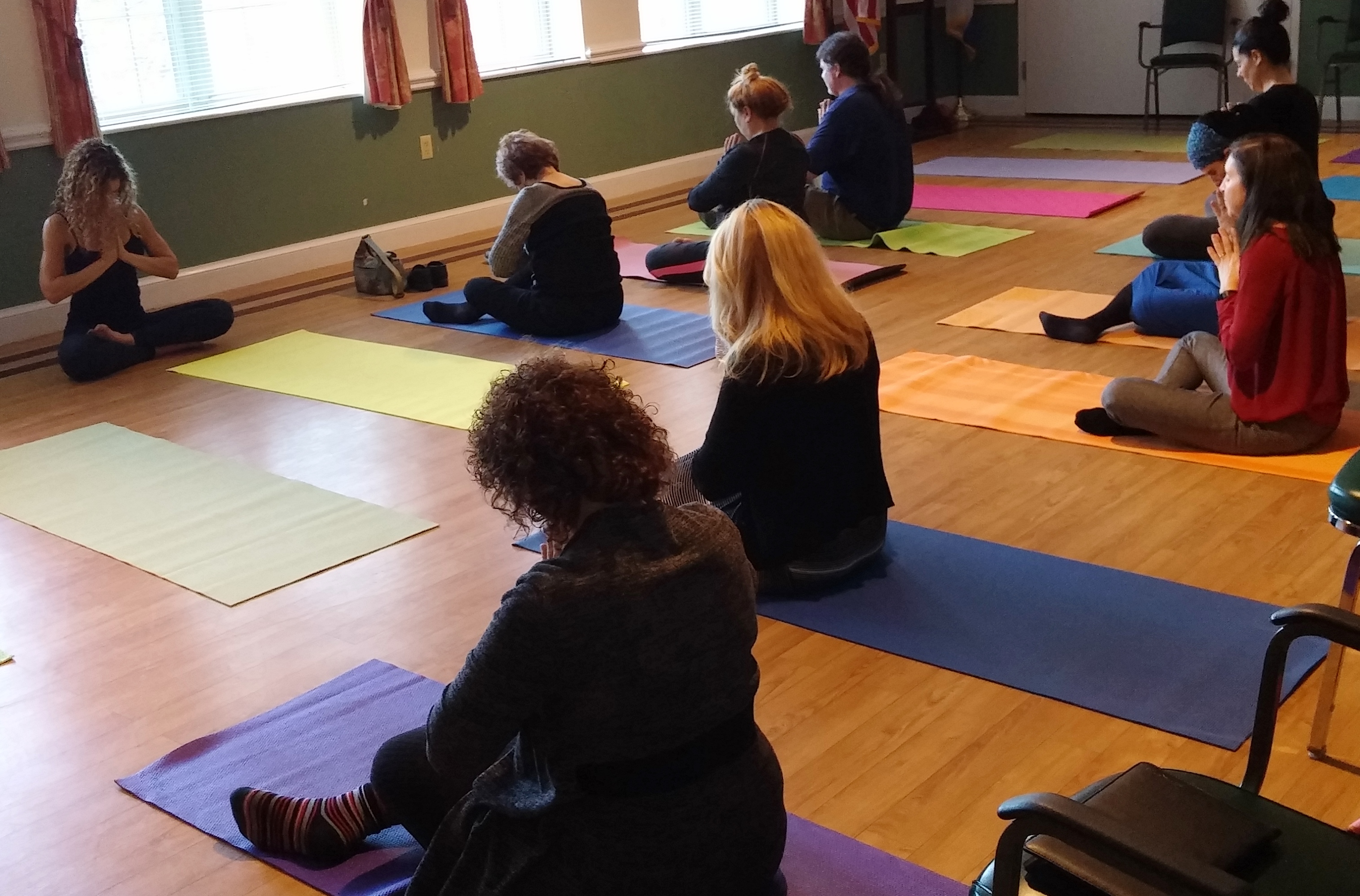 Healthcare professionals learn benefits of yoga for seniors at lester 