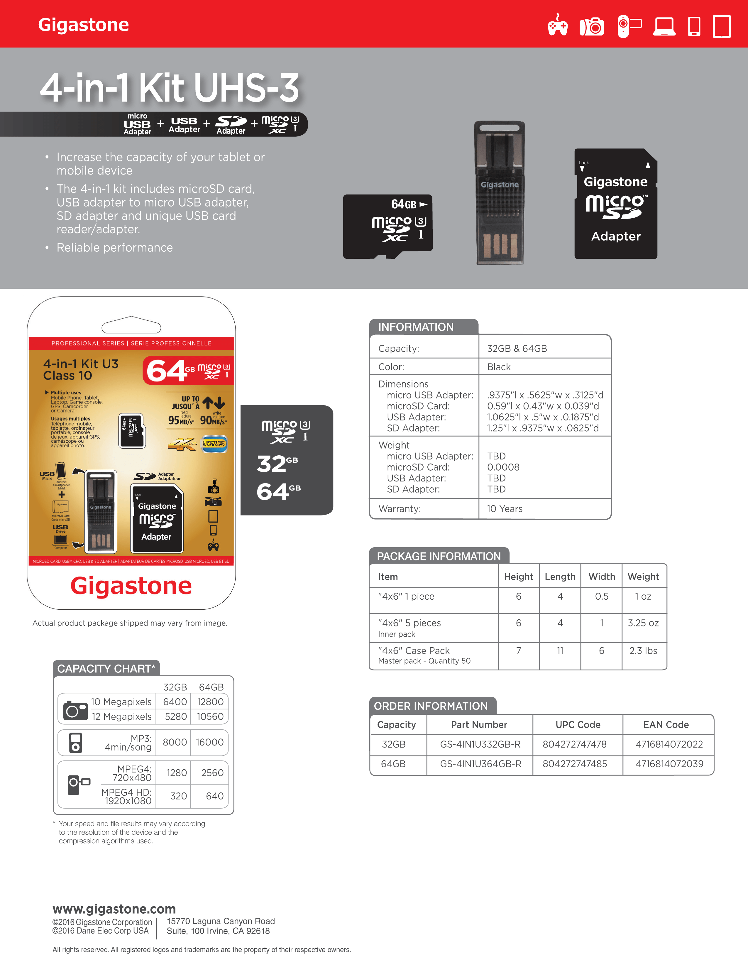 Gigastone Bundles All Micro SD Cards With Complimentary Adapters to