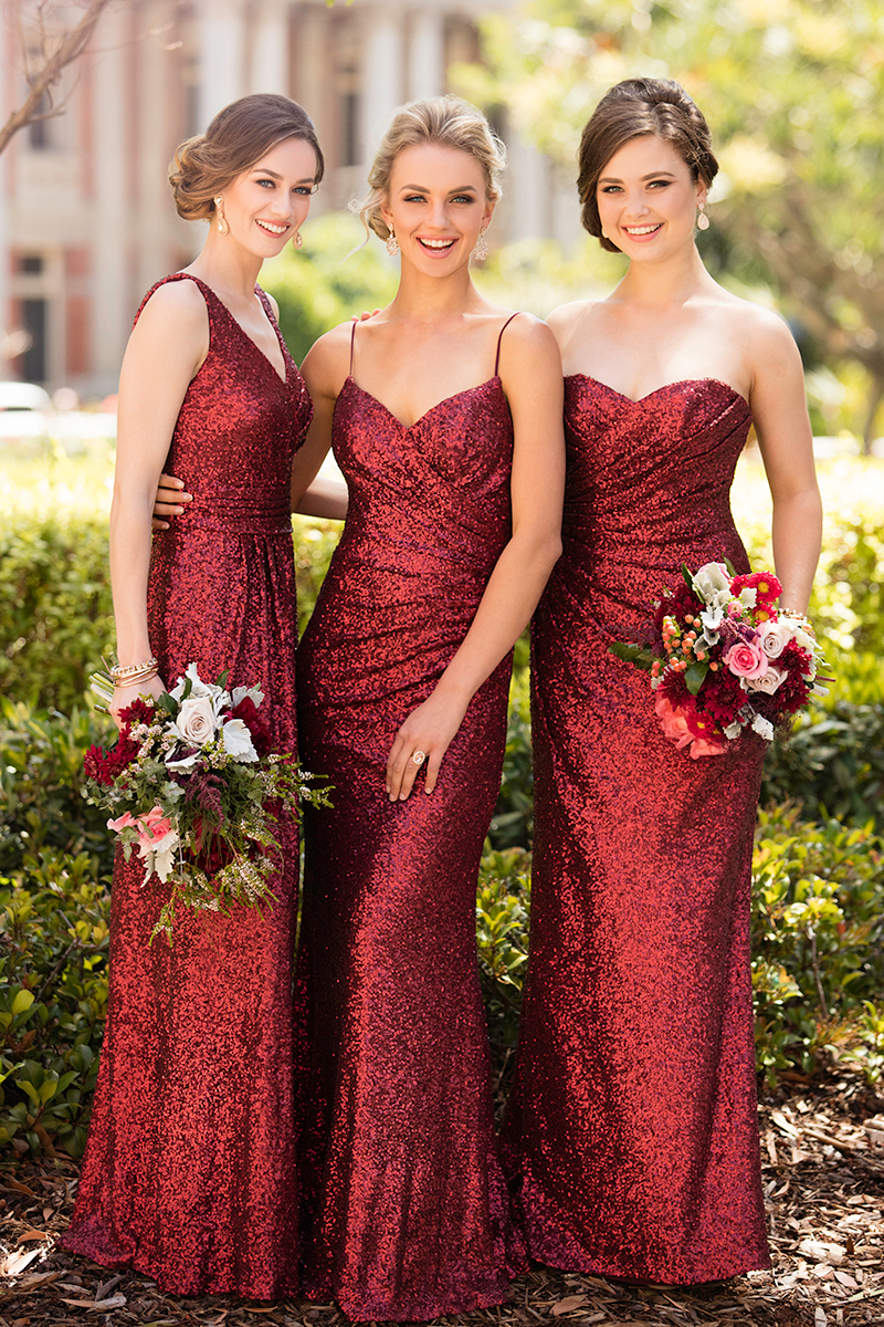 Sorella Vita Introduces New Sequin Bridesmaid Dress Color And High Sorella Vita Bridesmaid Dresses In Crimson Sequin